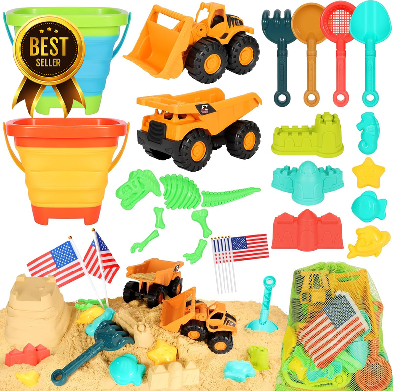 29 Pcs Kids Travel Beach Sand Toys Set for Toddlers