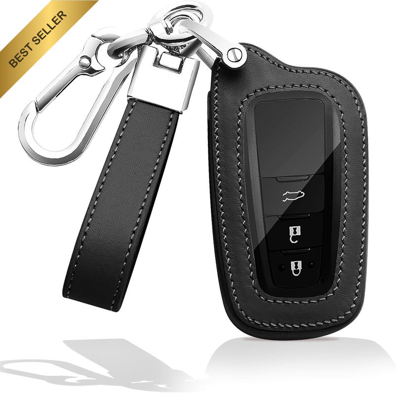 for Toyota Key Fob Cover Car Key Fob Protector Key Holder Case with Keychain Lea