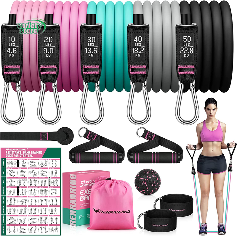 For Working Out, 150lbs Exercise Bands, Workout Bands, Resis