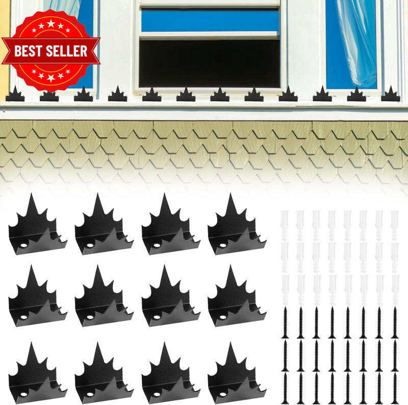 12Pcs Metal Fence Wall Spike, Anti-Climb Fence Security Spike with Screw,Anti-Th