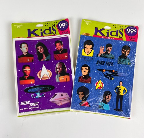 Star Trek Stickers Hallmark The Next Generation Vintage 1993