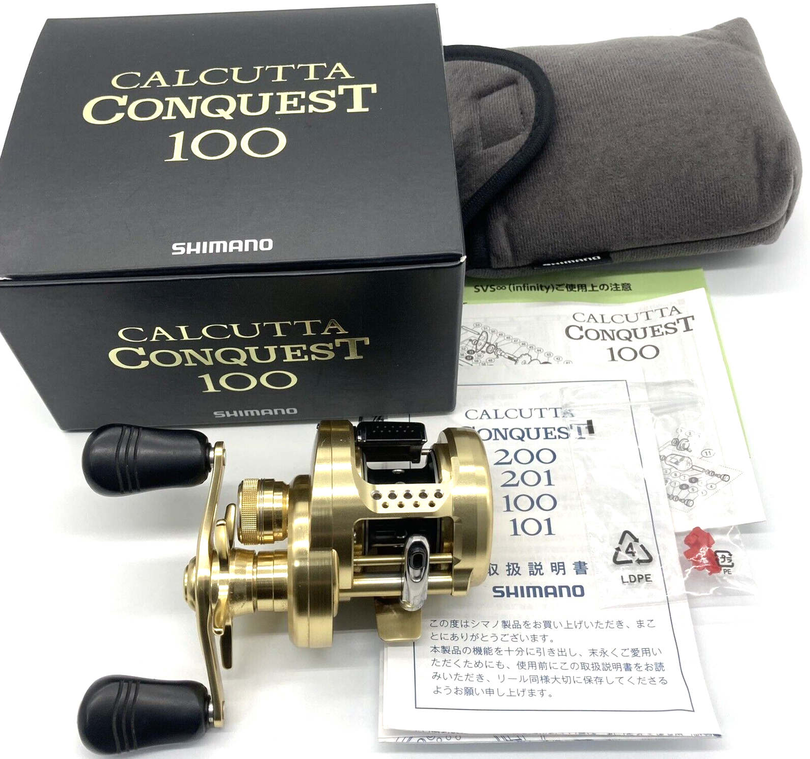 Shimano 14 CALCUTTA CONQUEST 100 Right Bait Casting Reel In