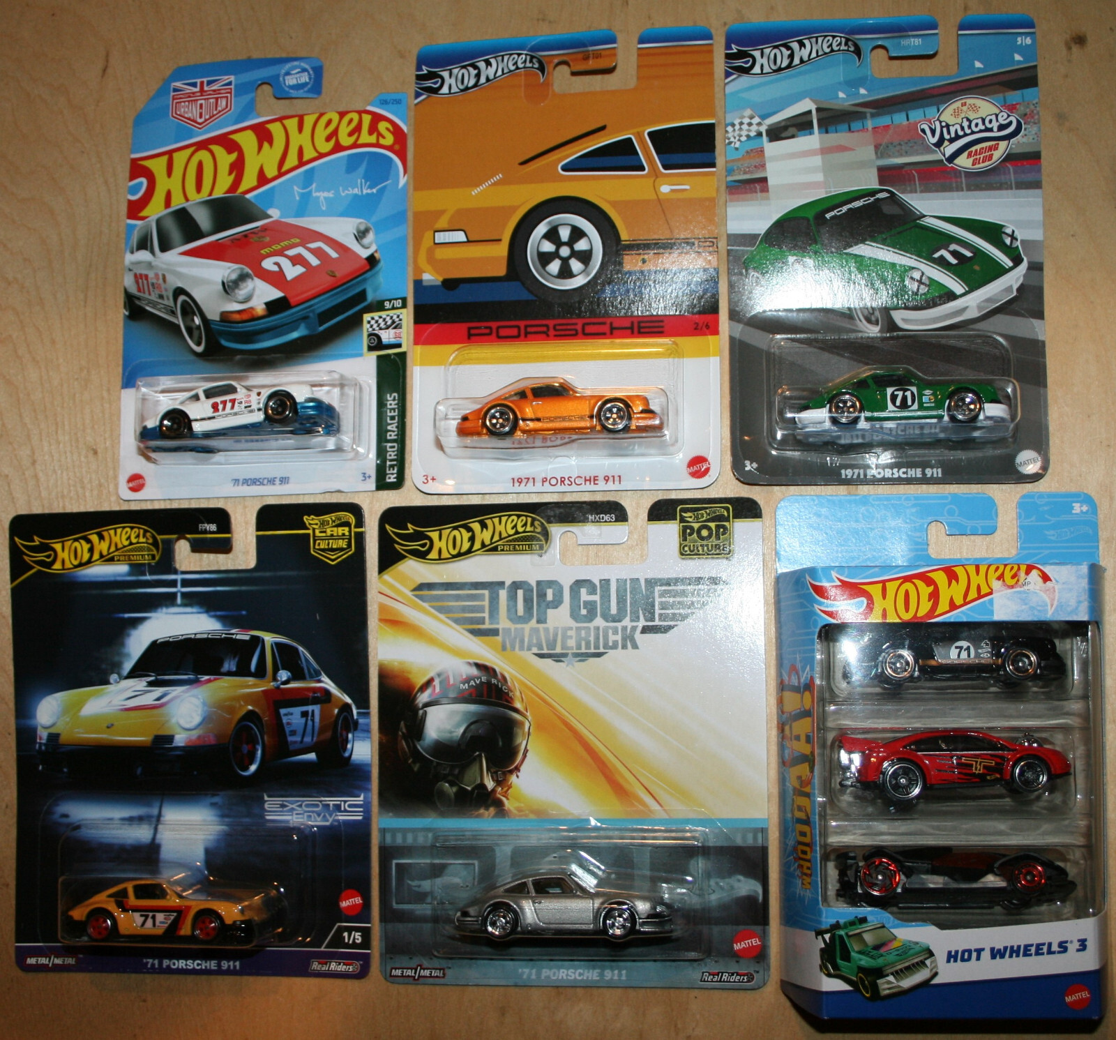 ミニカー HW '71 PORSCHE 911 CHARITY CAR 2021 Hot Wheels '71 Porsche 911 #4/5 Racing Circuit YELLOW