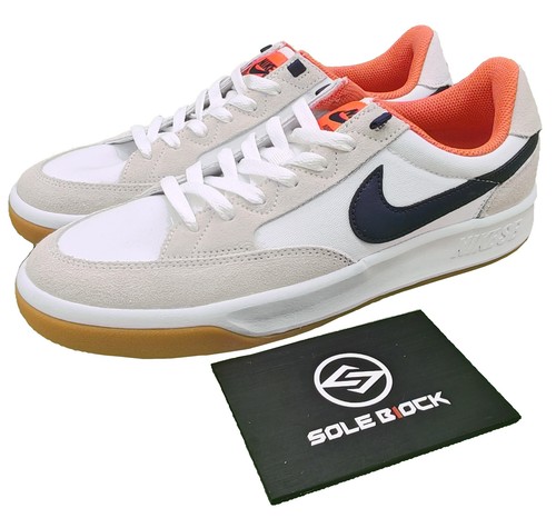 nike sb adversary white midnight navy turf orange