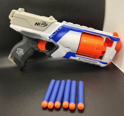 Nerf N Strike Elite Strongarm Toy Blaster with Rotating Barrel/Slam Fire, 6darts