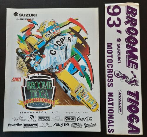 Vintage Broome Tioga Nationals 1993 AMA Motocross Program Guy Cooper Suzuki