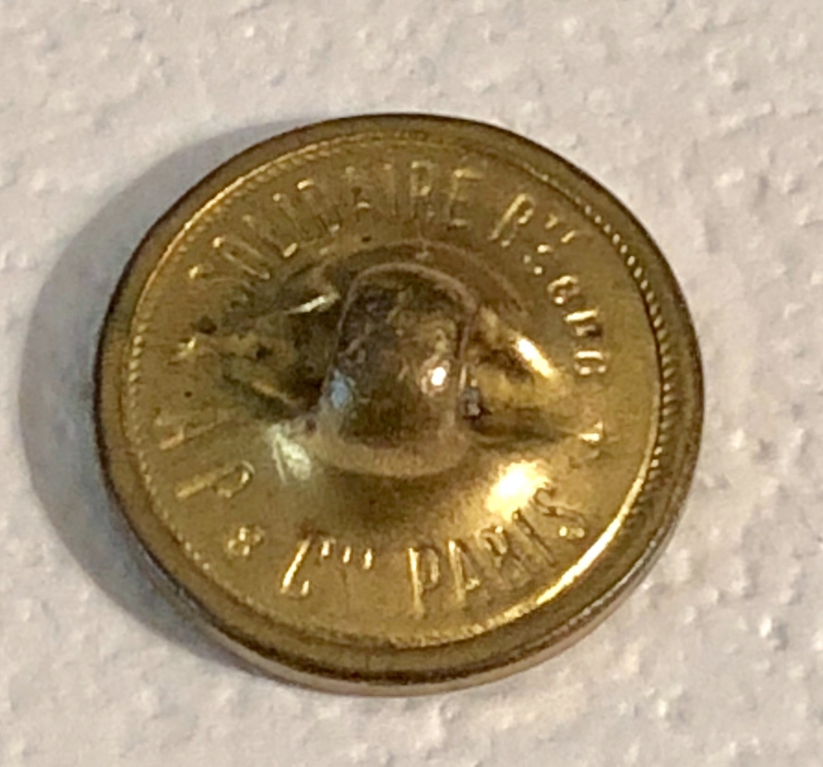 Antique Brass Button All Over Ivy Print - Paris Back