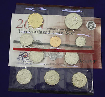 2001 UNCIRCULATED Genuine U.S. MINT SETS ISSUED BY U.S. MINT 