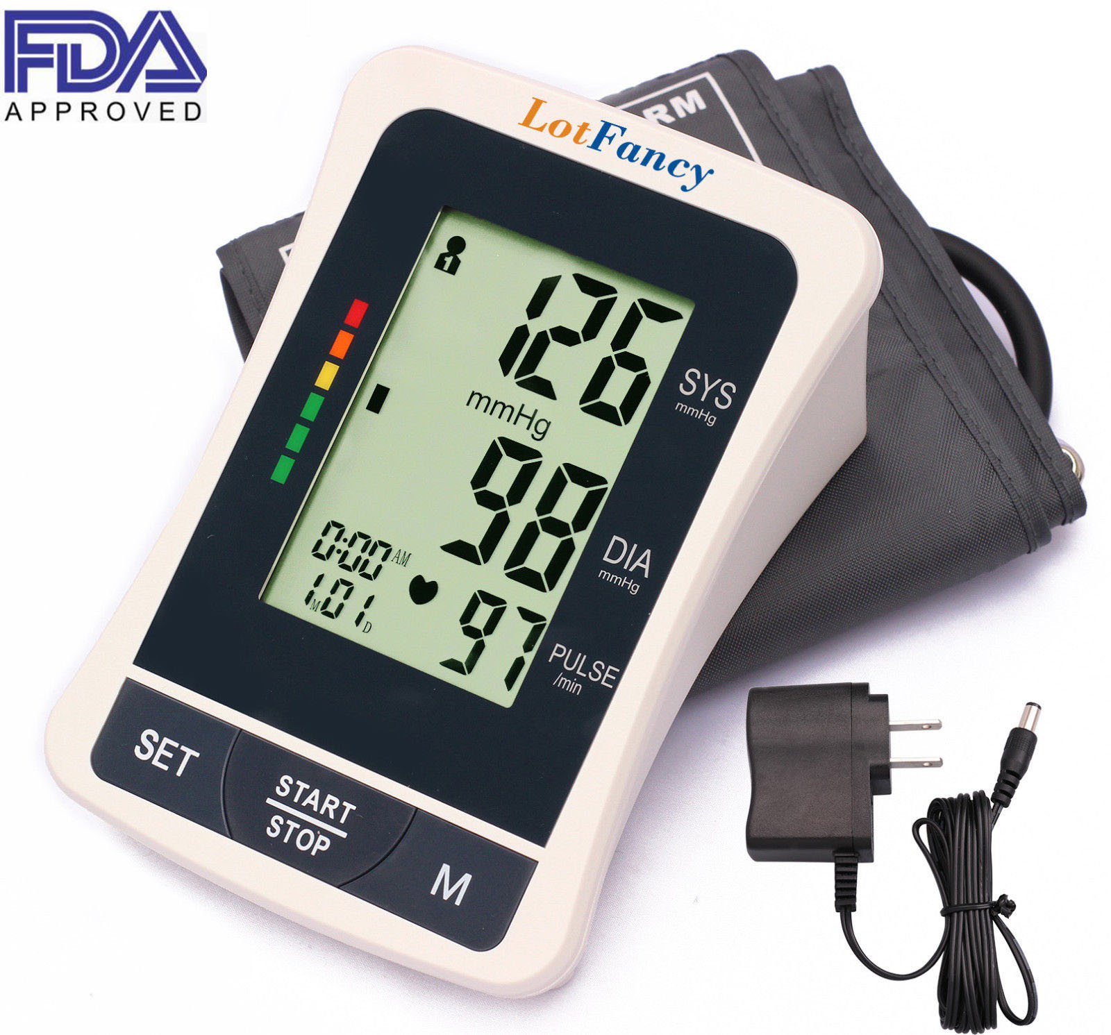 Automatic Digital Arm Blood Pressure Monitor Large Bp Cuff Gauge Machine Meter