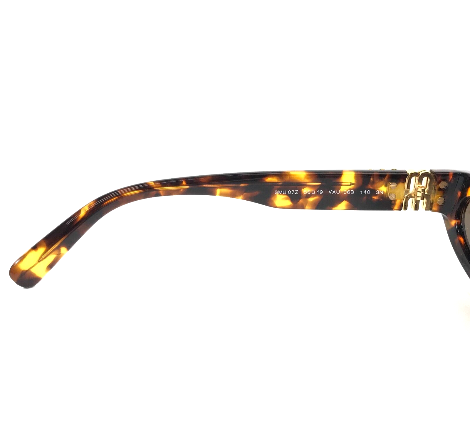 Pre-owned Miu Miu Sunglasses Smu07z Vau-06b Honey Havana Cat Eye Frames Dark Brown Lenses