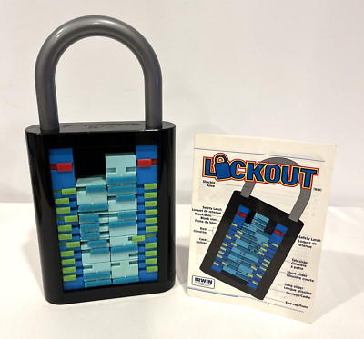 LOCKOUT AN EVER CHANGING PUZZLE BRAIN GAME W/ ORIGINAL BOOKLET IRWIN TOY 1990