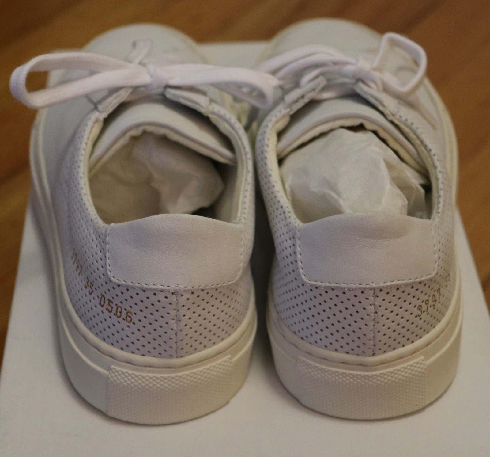 Pre-owned Common Projects Woman Achilles Low Summer White Size 35 / 5 Brand