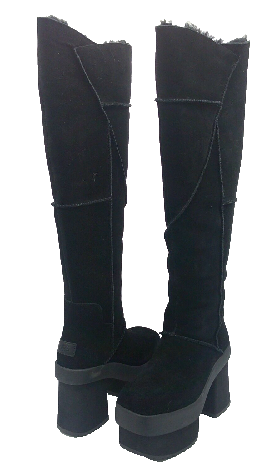 冬前だから！激安★激安★UGG W Fuzette ブラック 7 UGG SUNBURST EXTRA TALL WOMEN BOOTS SUEDE BLACK US 7 /UK 5