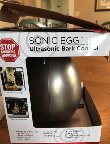 Sunbeam Sonic Egg Ultrasonic Bark Deterrent Control Device Weatherproof