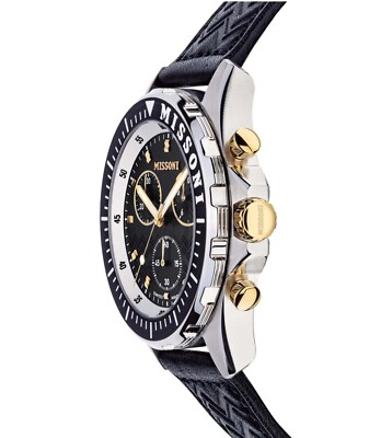 Pre-owned Missoni Black Mens Chronograph Watch Urban Mwjd00122