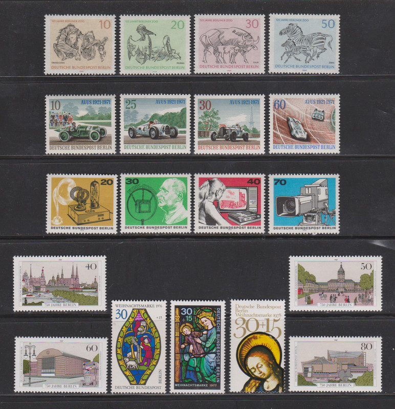 Berlin Blockmarken Aus Bl 2-8, 19 Werte Postfrisch, Zum Tiefstpreis