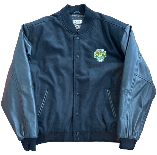 KINGSTON Doctorbirds ジャケット X-Large VTG Seattle Supersonics NBA Basketball Leather Letterman