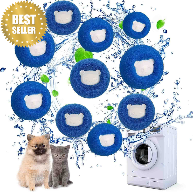 10 Pcs Pet Hair Remover for Laundry, Laundry Pet Hair Catcher, Washing Machine H