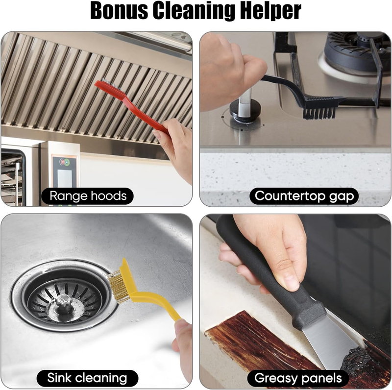 Crevice Cleaning Brush,8 Pcs Multifunctional Cleaning Brush Tools,Hard Bristle C