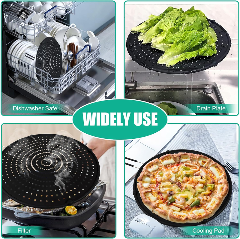Silicone Splatter Screen for Frying Pan 13&rdquo;, Grease Splatter Guard Splatter Guar