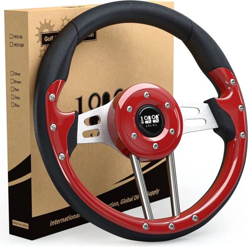 RED Golf Cart Steering Wheel For EZGO Club Car Yamaha Cart Parts Accessories