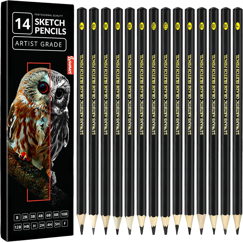S Set Of 14 (b - 12b) Sketching Pencils For Drawing