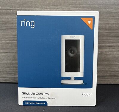 Ring - Stick Up Cam PRO Plug In Indoor/Outdoor Security Camera with 3D Motion