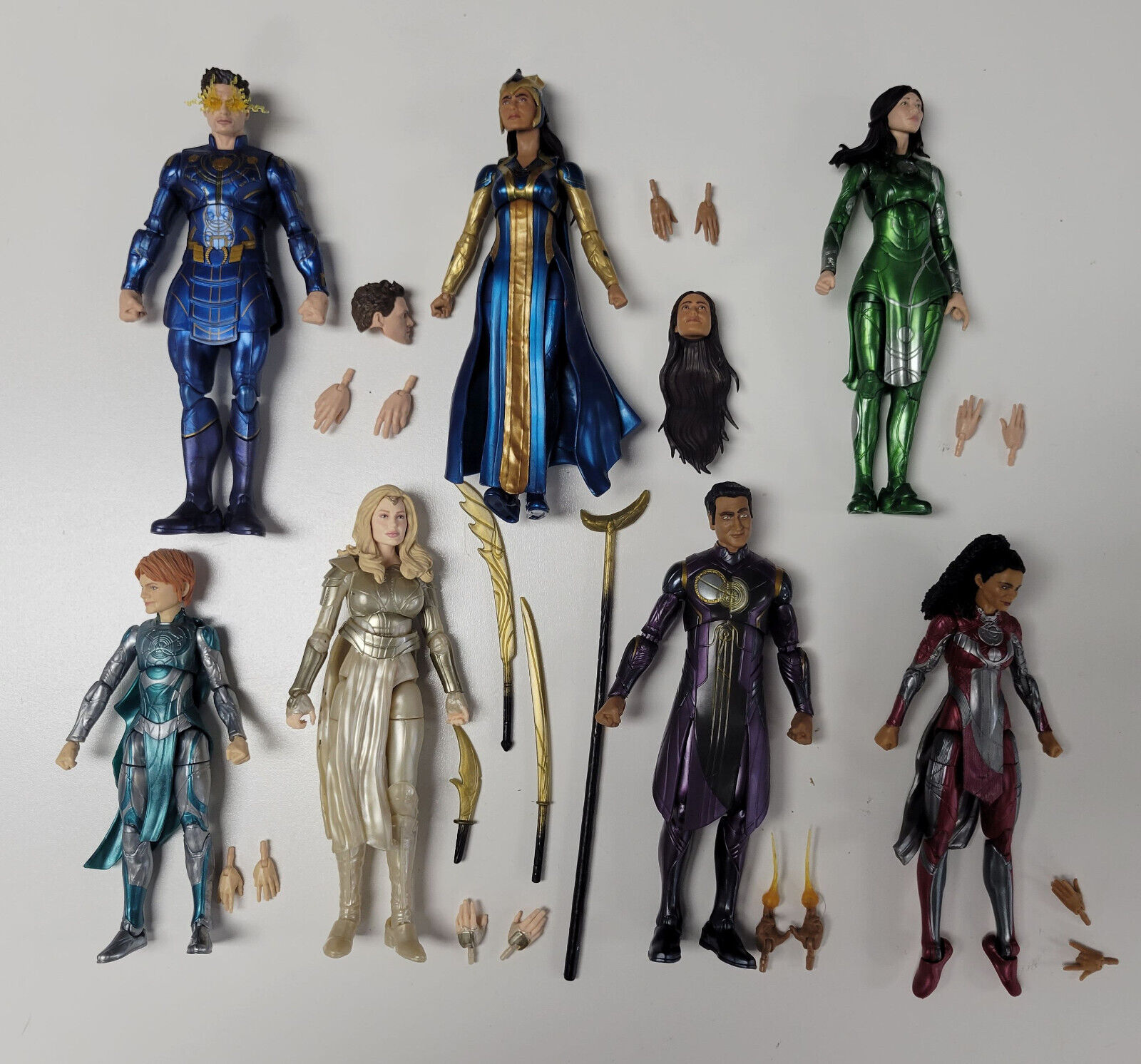 Loose Hasbro Marvel Legends Eternals LOT OF SET OF 7 ACTION Loose Hasbro Marvel Legends Eternals LOT OF SET OF 7 ACTION