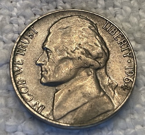 ⭐️エメラルドです⭐️ Rare 1964 D nickel ~ DDR ~ Ghost Errors ~ Multi Error