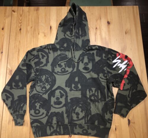 Supreme Yohji Yamamoto Hooded Sweatshirt Faces Graffiti Supreme Yohji Yamamoto Hooded Sweatshirt Faces Graffiti