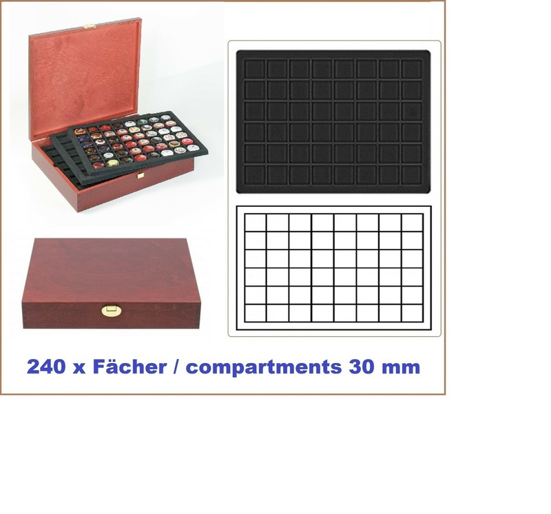 Lindner S2495-S2148ce Bois Collecte De La Coffret 5 Tableaus Pour 240 Capsule