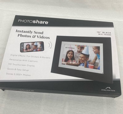 Simply Smart Home 10  Photo Share WiFi Frame, Black, FSM010BL