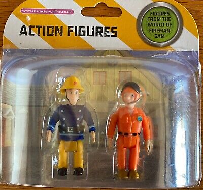 fireman sam set of 2 figures station officer steele elvis 166367187629