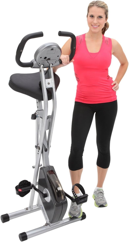 Folding Exercise Bike, 8 Levels of Resistance Stationary Bik
