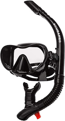 Trinidad Single Tempered Glass Lens Frameless Scuba Snorkeling Mask Snorkel Set