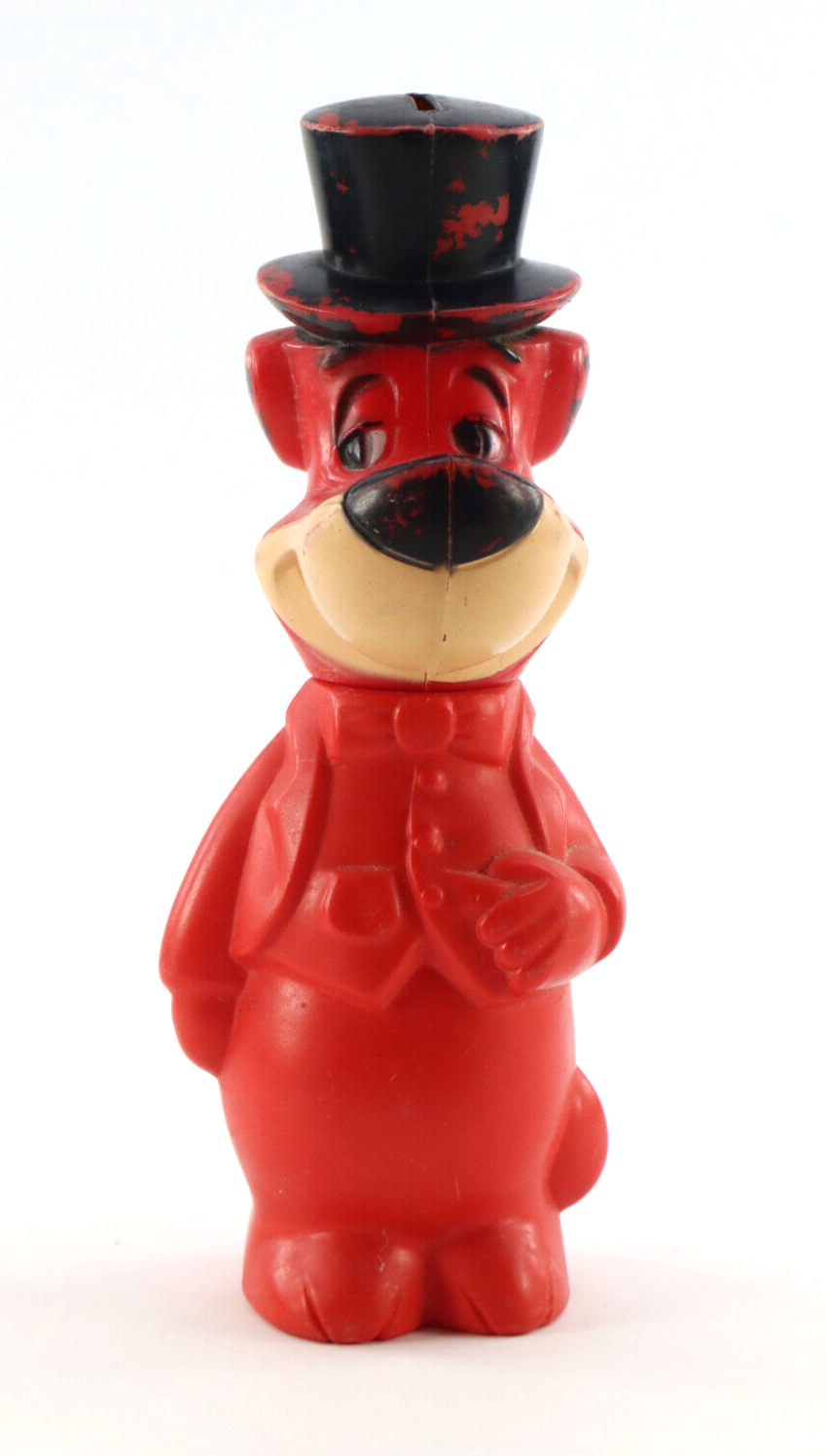 Vtg 1960s Huckleberry Hound Bubble Bath Bottle Coin Bank
