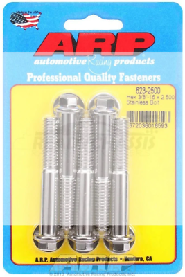 ARP S/S Bolt Kit - 6pt (5) 3/8-16 x .500 ARP S/S Bolt Kit - 6pt (5) 3/8-16 x .500