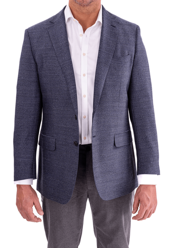 

Blujacket Мужской синий текстурированный классический шерстяной пиджак Reda Sportcoat