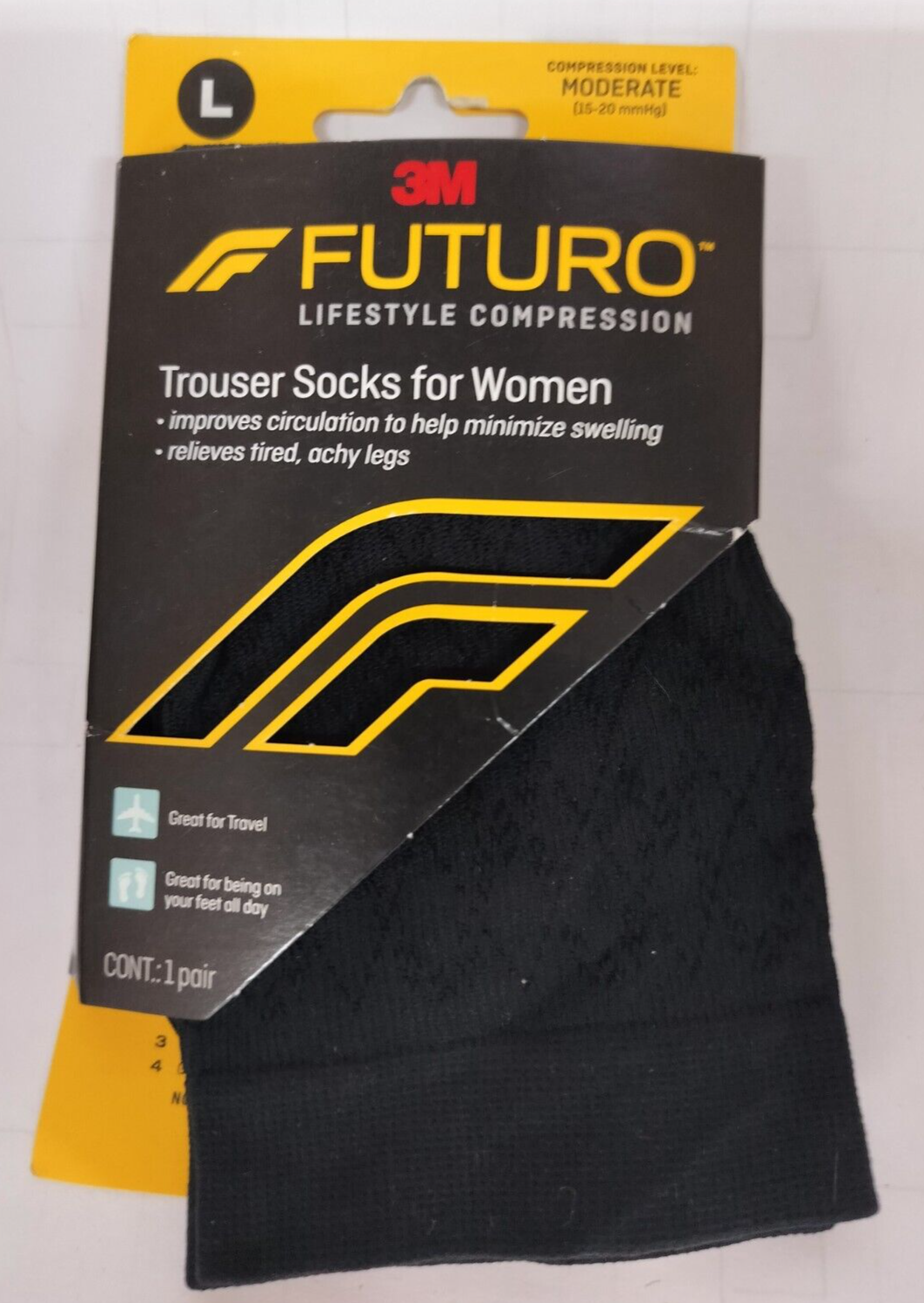 S For Women Moderate Compression (15-20 Mmhg), Large, 1 Pair