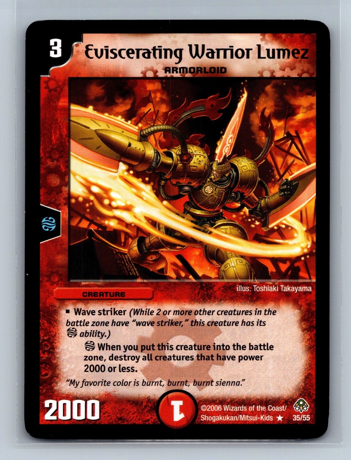 Duel Masters TCG - Eviscerating Warrior Lumez 35/55 - RARE Duel Masters TCG - Eviscerating Warrior Lumez 35/55 - RARE