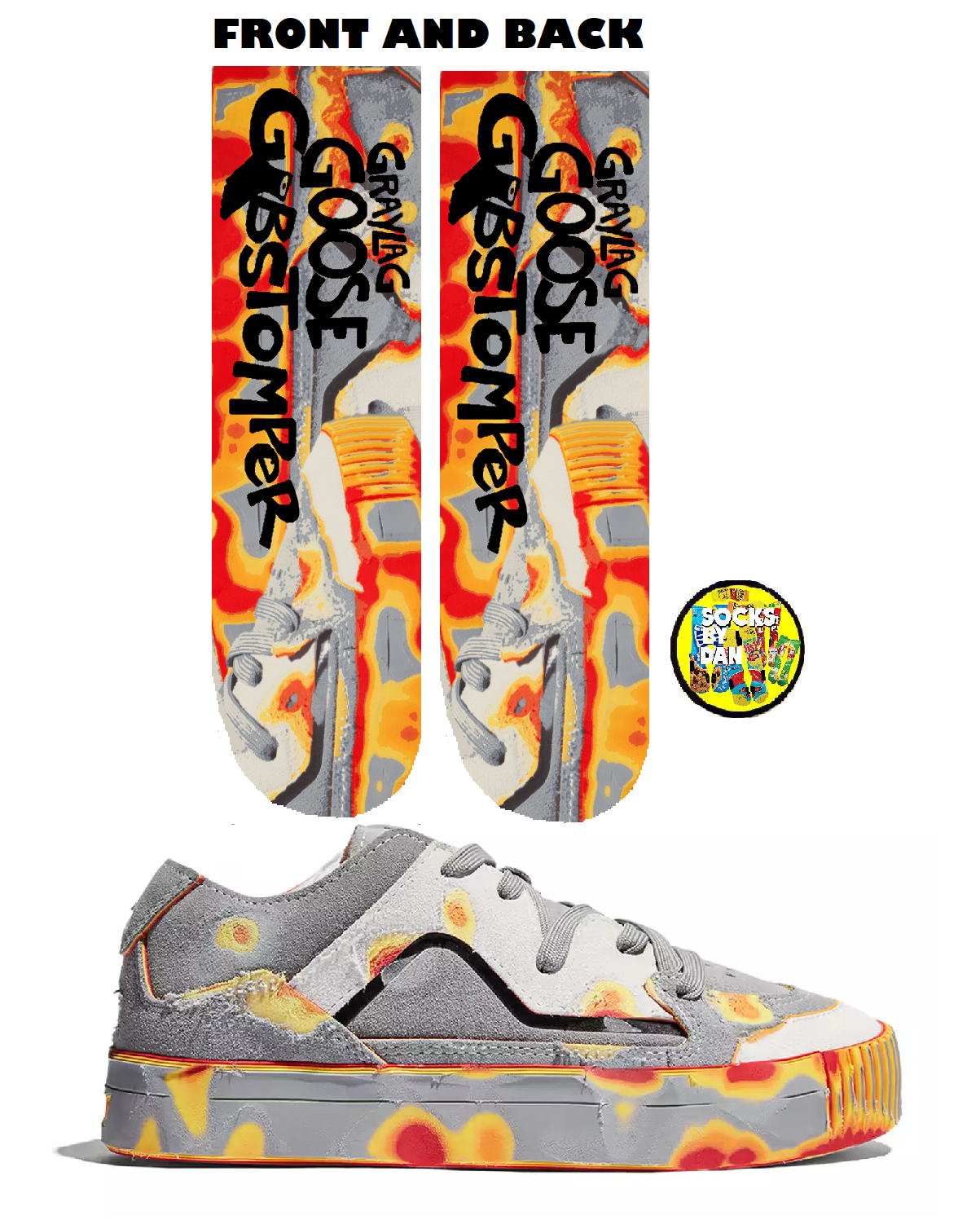 GOBSTOMPER GRAY GOOSE SOCKS