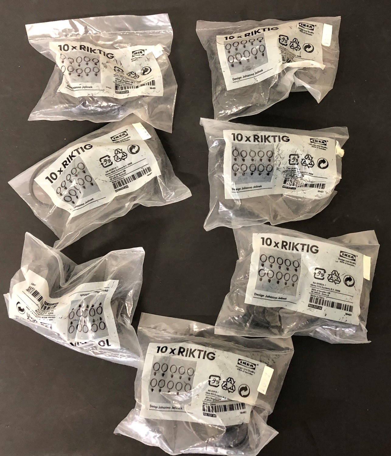 Lot Of 7 Ikea Riktig Curtain Hooks Johanna Jelinek For Use With