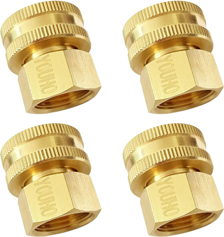 Adapter Double Female Brass Swivel Thread Size 1/2" Npt (f) To 3/4"