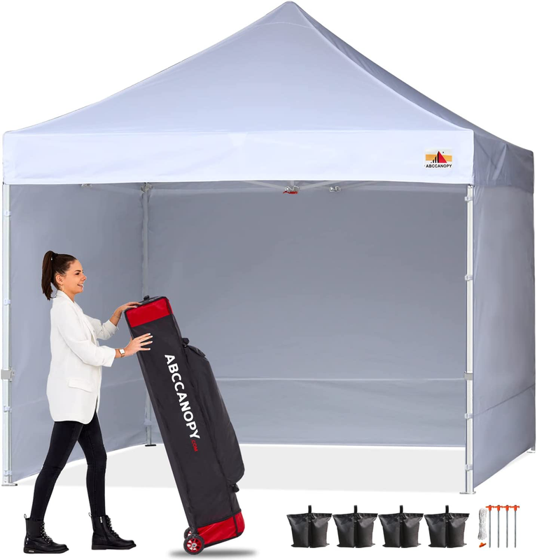 Tent With Sidewalls 10x10 Commercial -series, White
