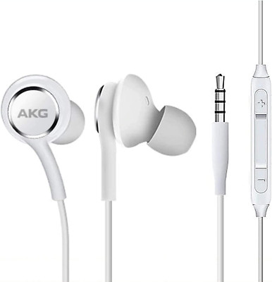 OEM Amazing Stereo Headphones for Samsung Galaxy A31 White - AKG Tuned - with Mi