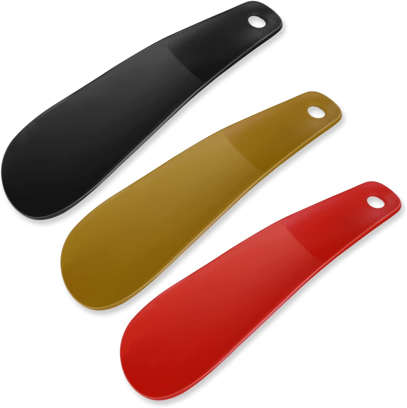 3 Pieces Plastic Shoe Horn, 16Cm Small Shoe Horn Travel Shoe Horn with Hook Comf