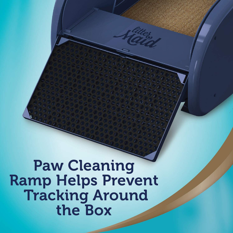 Single Cat Self Cleaning Litter Box Low Maintenance Automatic Scooping Blue