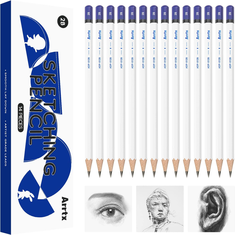 S | 14 Pack 2b Art Sketching Pencils For Drawi