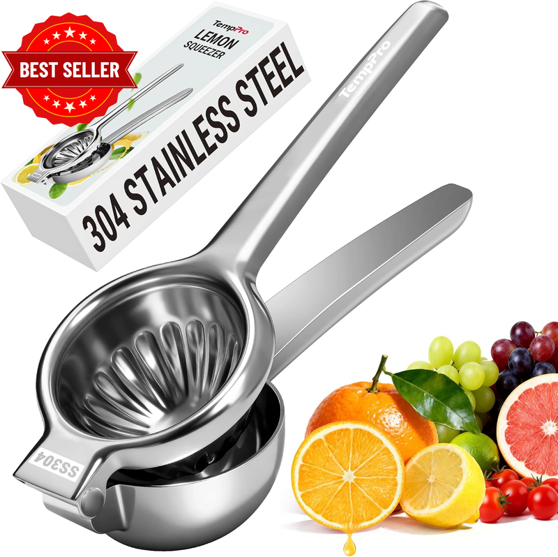 Lemon Lime Squeezer, 304 Stainless Steel Hand Press Citrus Juicer