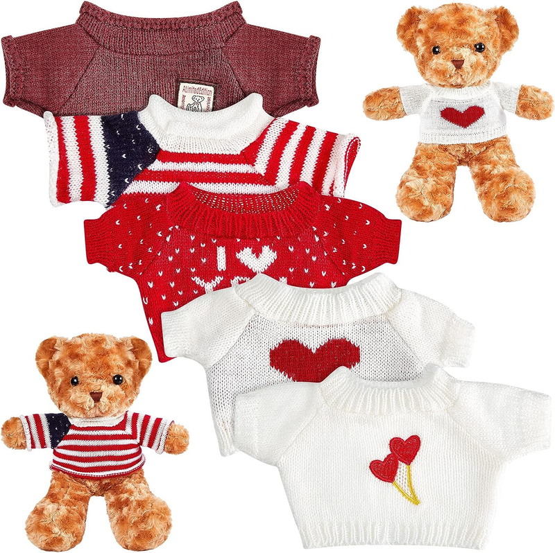 5 Pcs Doll Clothes Bear Clothes Cute Stuffed Animal Clothing